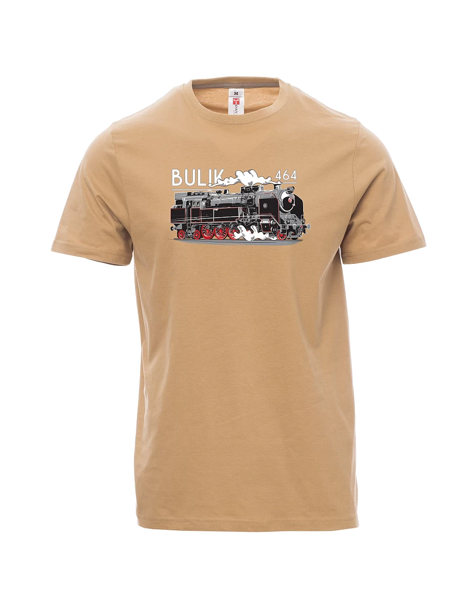 Męski t-shirt brązowy Lokomotywa 464
