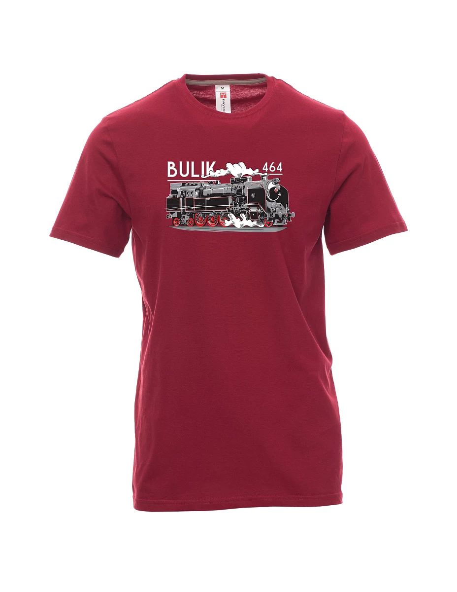 Męski t-shirt czerwony Lokomotywa 464