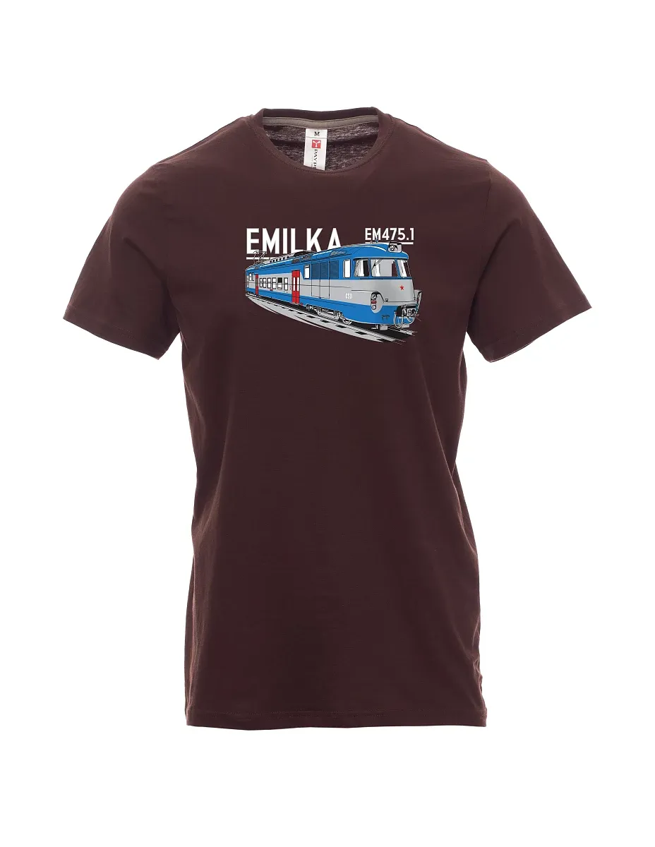 Męski t-shirt ciemny brąz Agregaty elektryczne 475,1