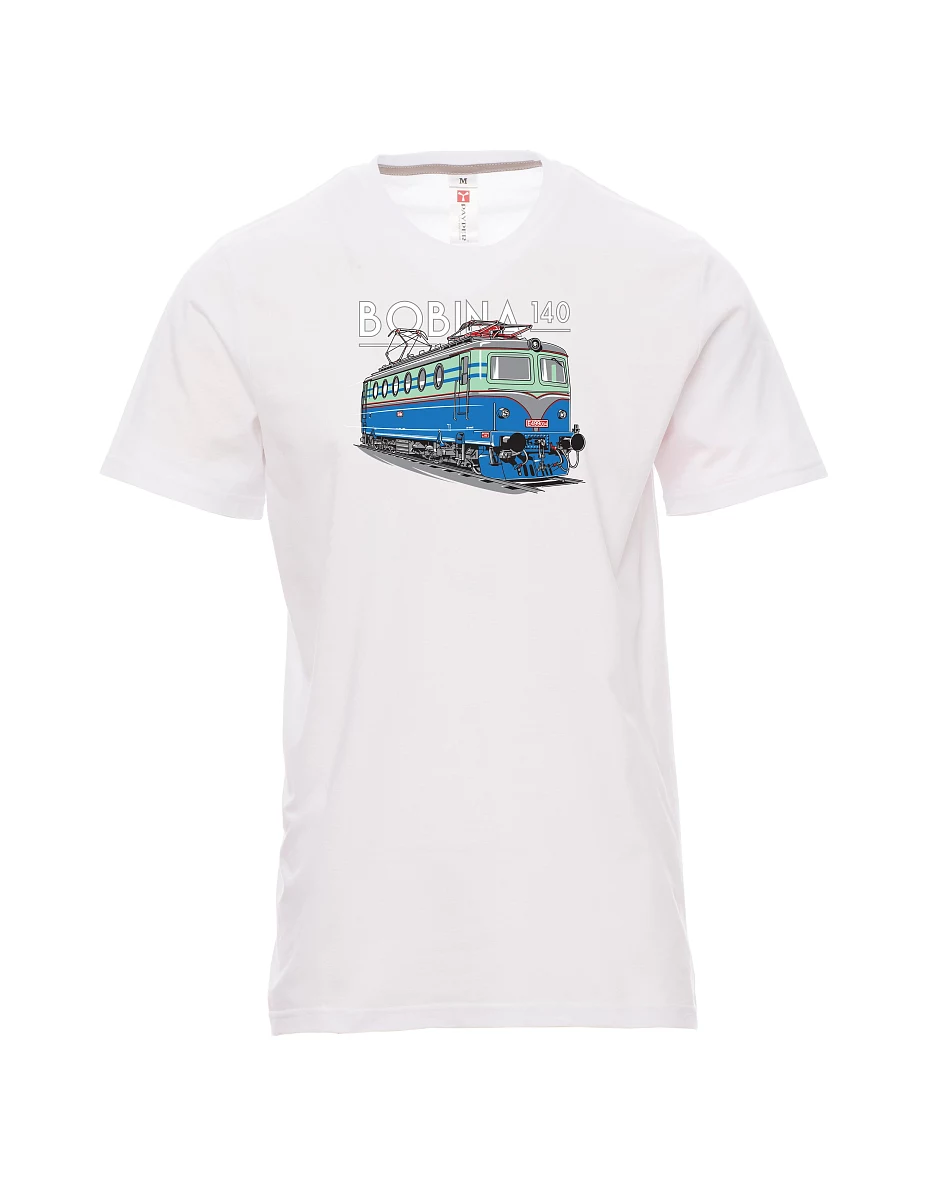 Męski t-shirt biały Lokomotywa 140