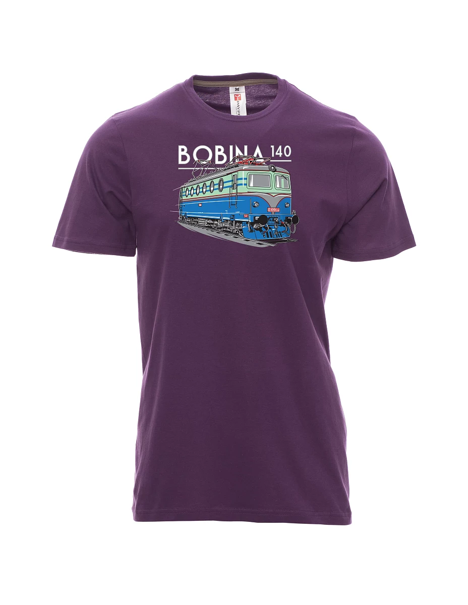 Męski t-shirt purpurowy Lokomotywa 140