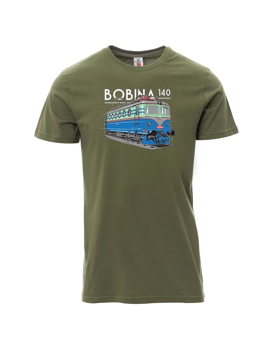 Męski t-shirt khaki Lokomotywa 140