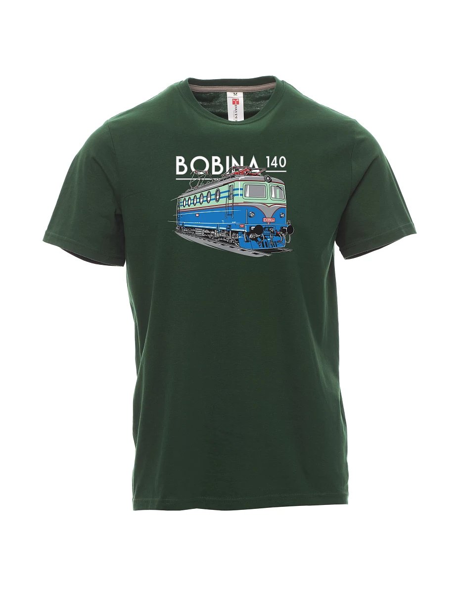 Męski t-shirt ciemnozielony Lokomotywa 140
