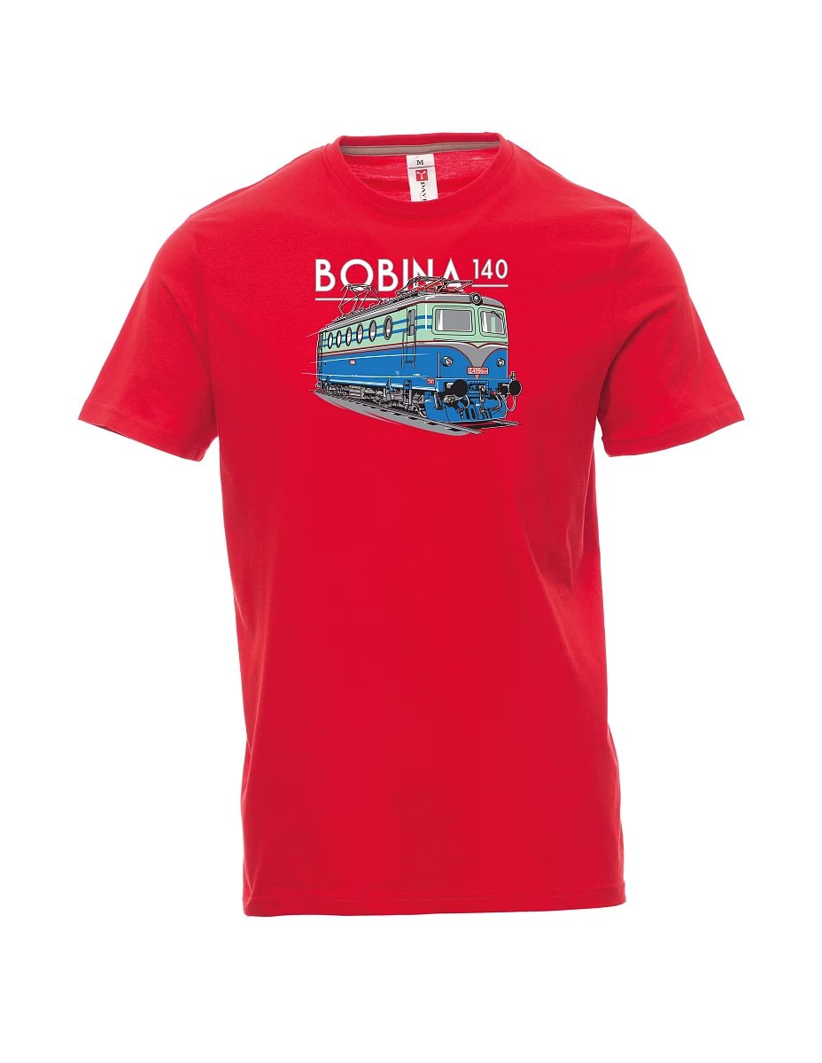 Męski t-shirt czerwony Lokomotywa 140