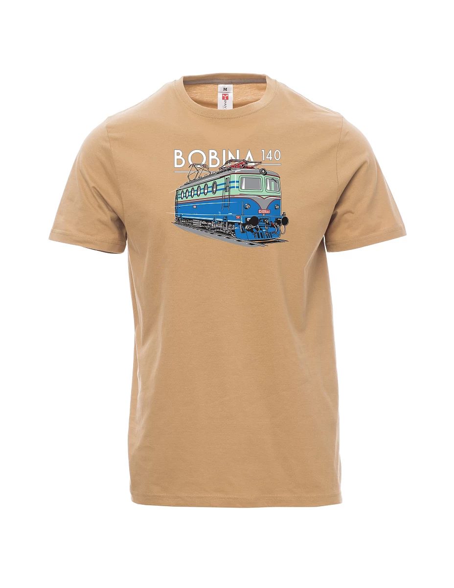 Męski t-shirt brązowy Lokomotywa 140