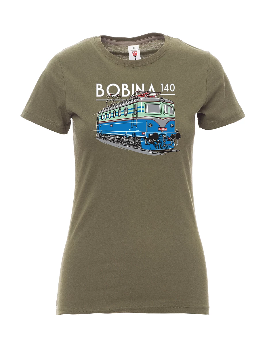 Damski t-shirt khaki Lokomotywa 140