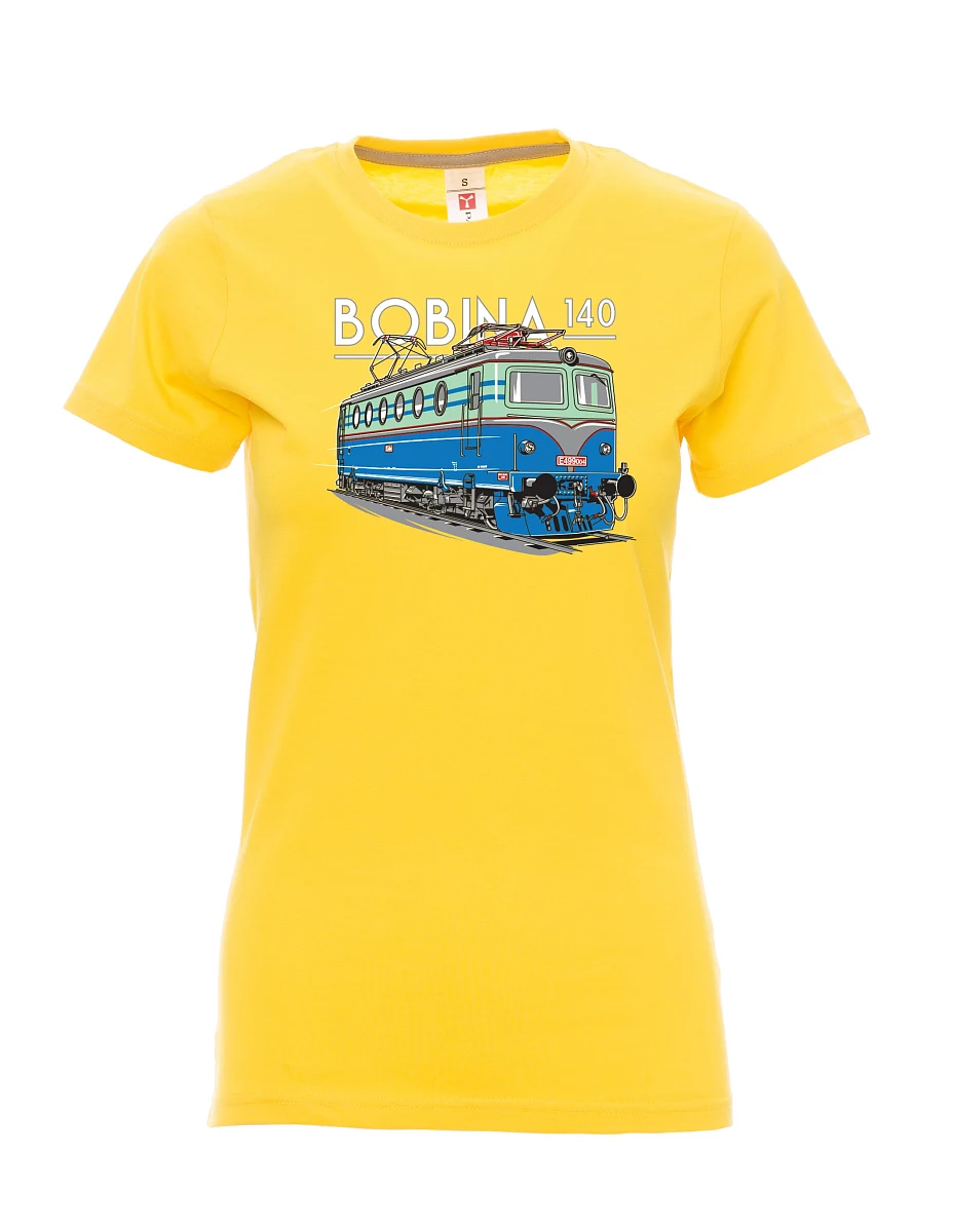 Damski t-shirt żółty Lokomotywa 140