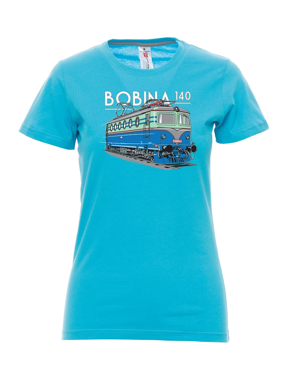 Damski t-shirt turkusowy Lokomotywa 140