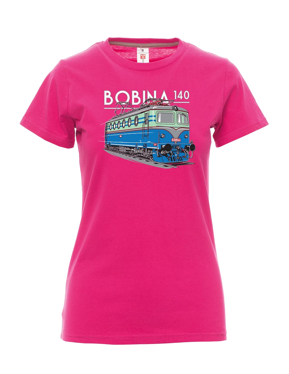Damski t-shirt różowy Lokomotywa 140