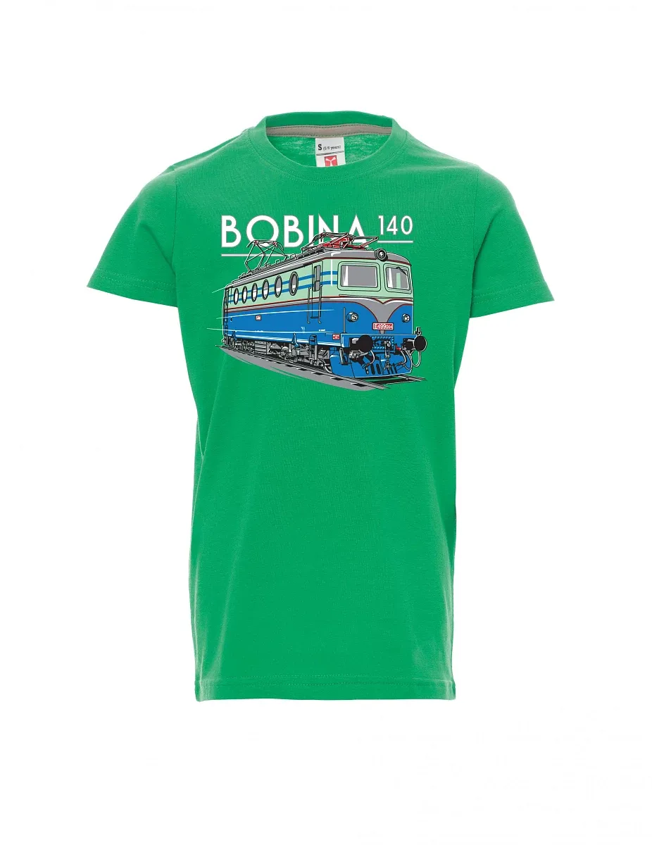 Dziecięcy t-shirt zielony Lokomotywa 140