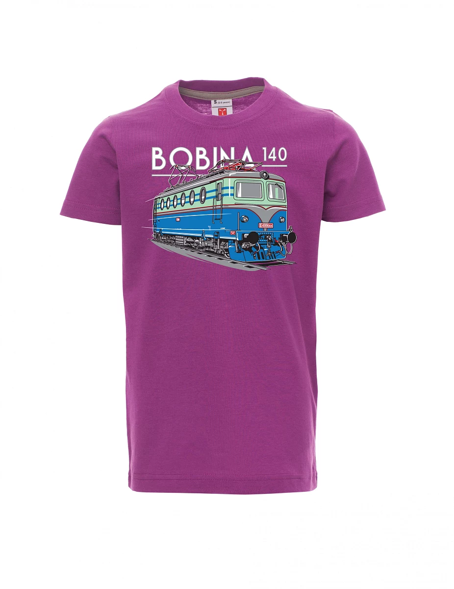 Dziecięcy t-shirt purpurowy Lokomotywa 140