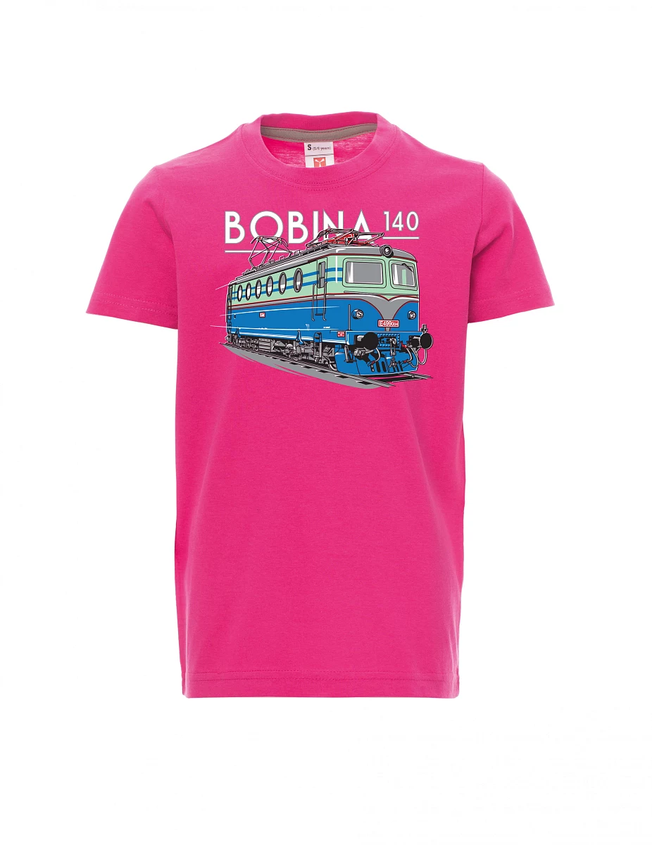 Dziecięcy t-shirt różowy Lokomotywa 140