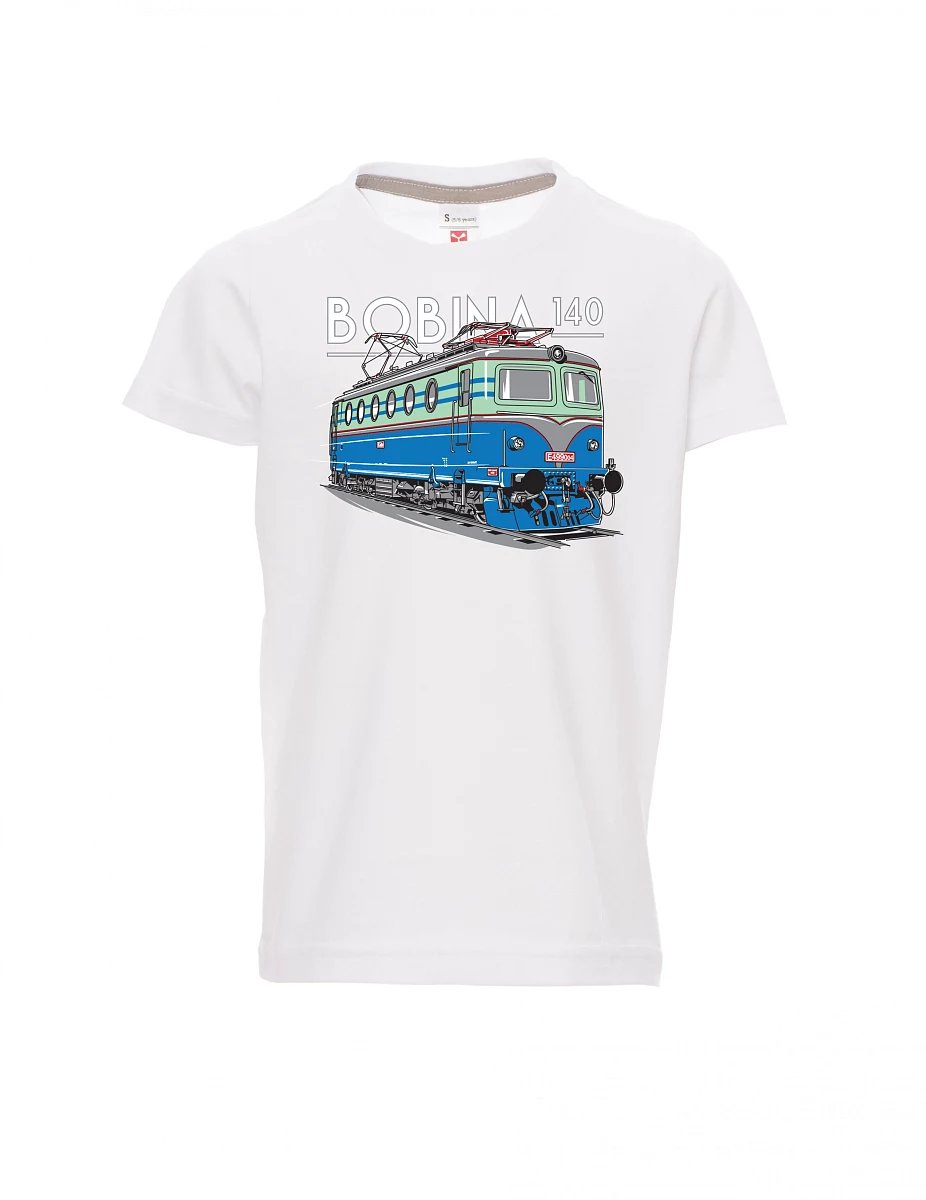 Dziecięcy t-shirt biały Lokomotywa 140
