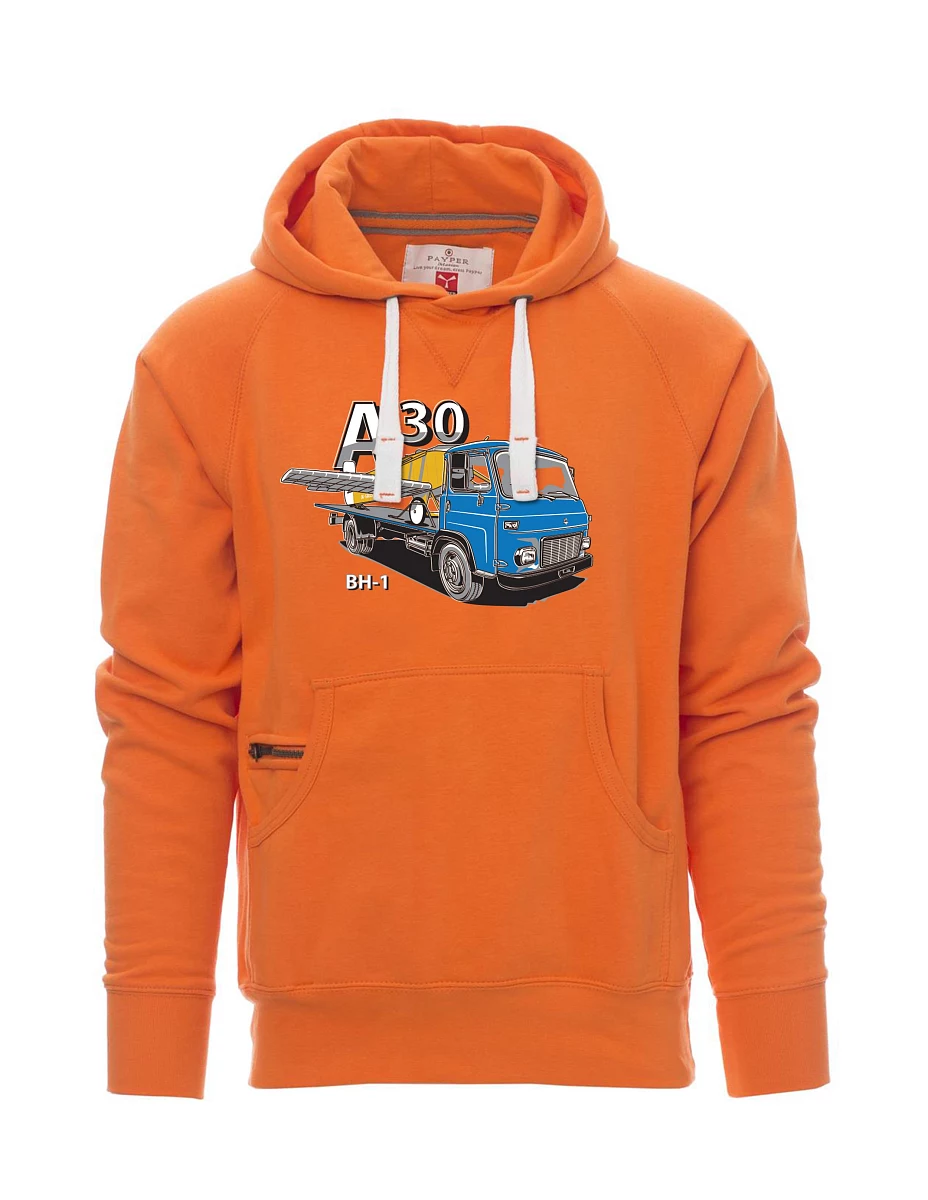 Męska bluza pomarańczowa Avia A30 a samolot BH - 1