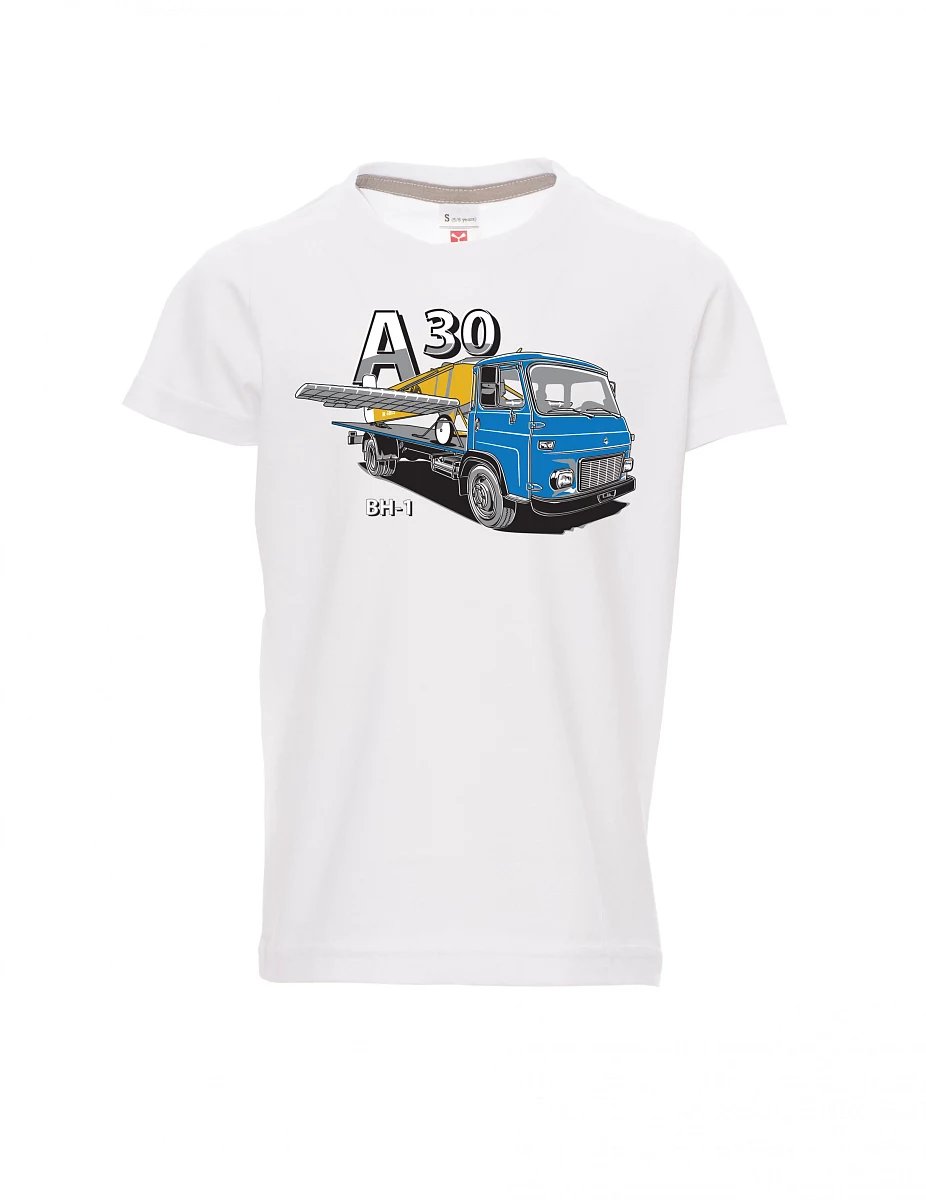 Dziecięcy t-shirt biały Avia A30 a samolot BH - 1
