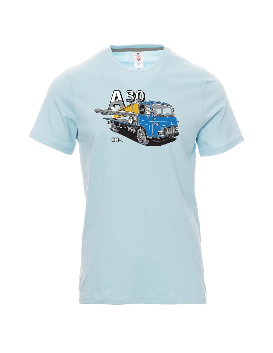 Męski t-shirt jasno niebieski Avia A30 oraz samolot BH - 1