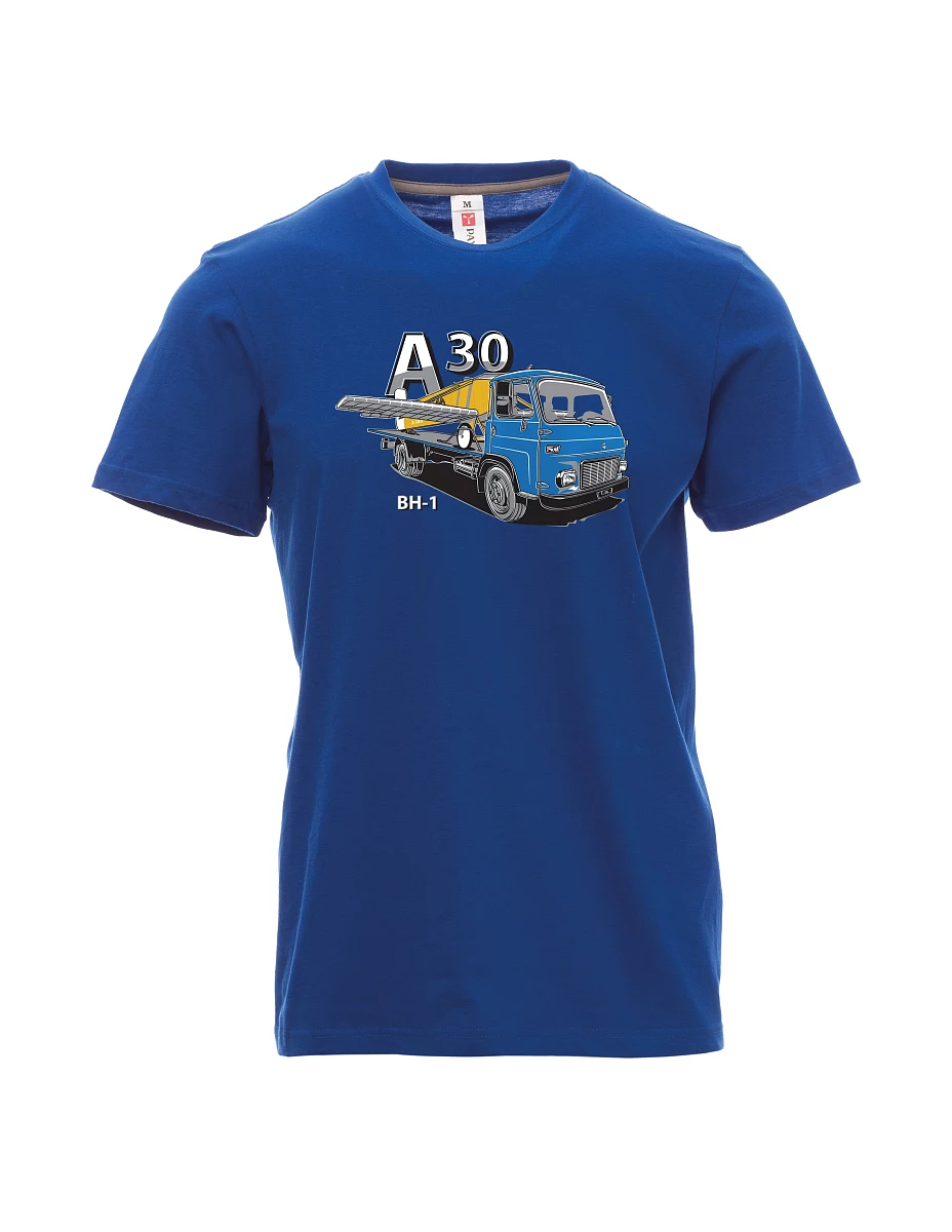 Męski t-shirt niebieski Avia A30 oraz samolot BH - 1