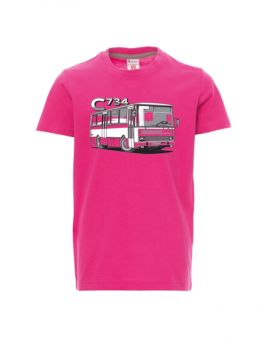 Dziecięcy t-shirt różowy autobus C734