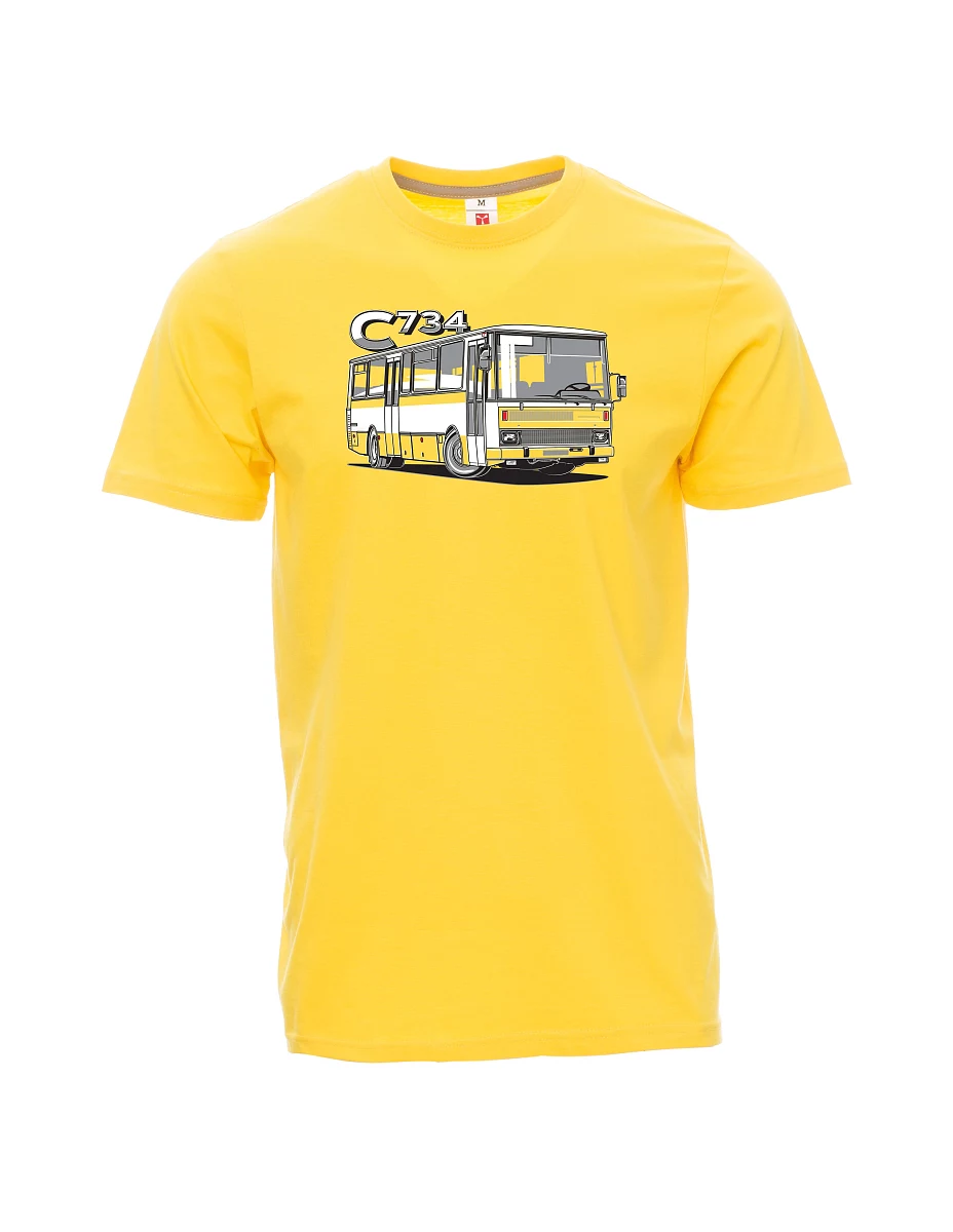 Męski t-shirt żółty autobus C734