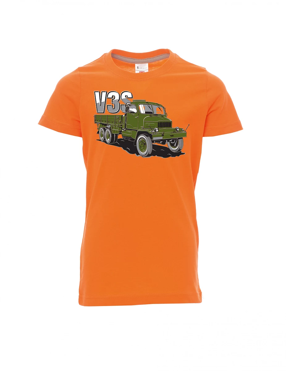Dziecięcy t-shirt pomarańczowy Ciężarówka V3S Ciężarówka z platformą