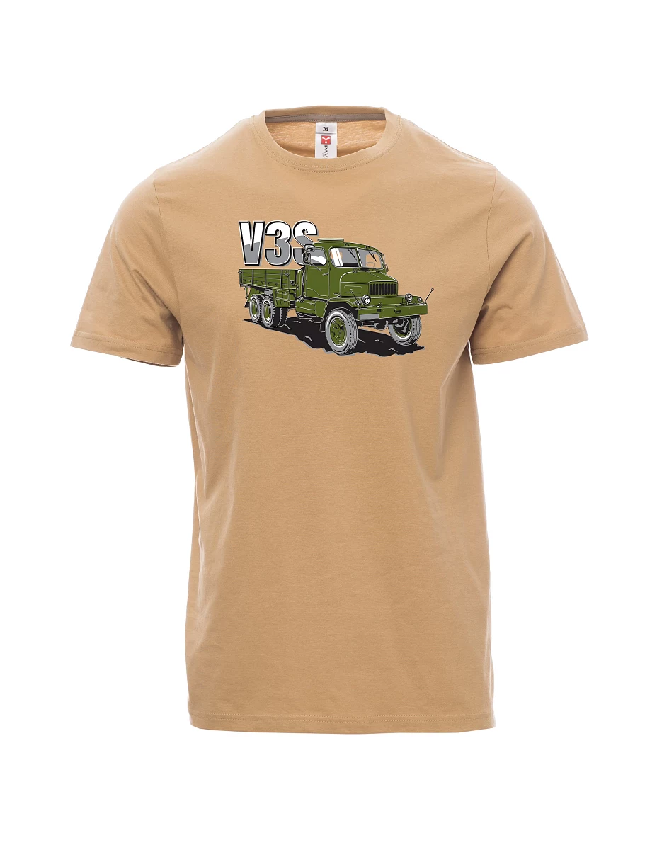 Męski t-shirt brązowy Ciężarówka V3S Ciężarówka z platformą