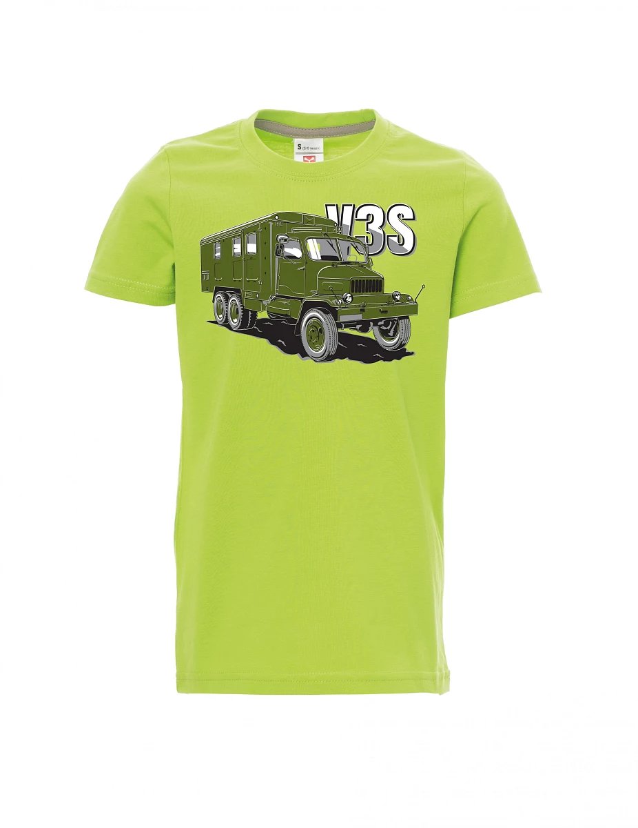 Dziecięcy t-shirt jasno zielony Ciężarówka V3S  Gabinet
