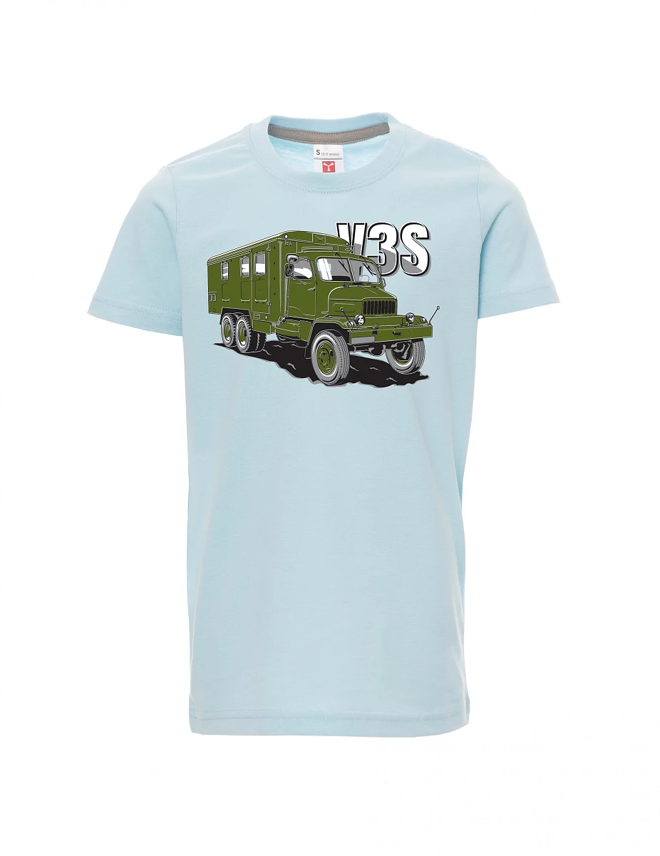 Dziecięcy t-shirt niebieski Ciężarówka V3S  Gabinet
