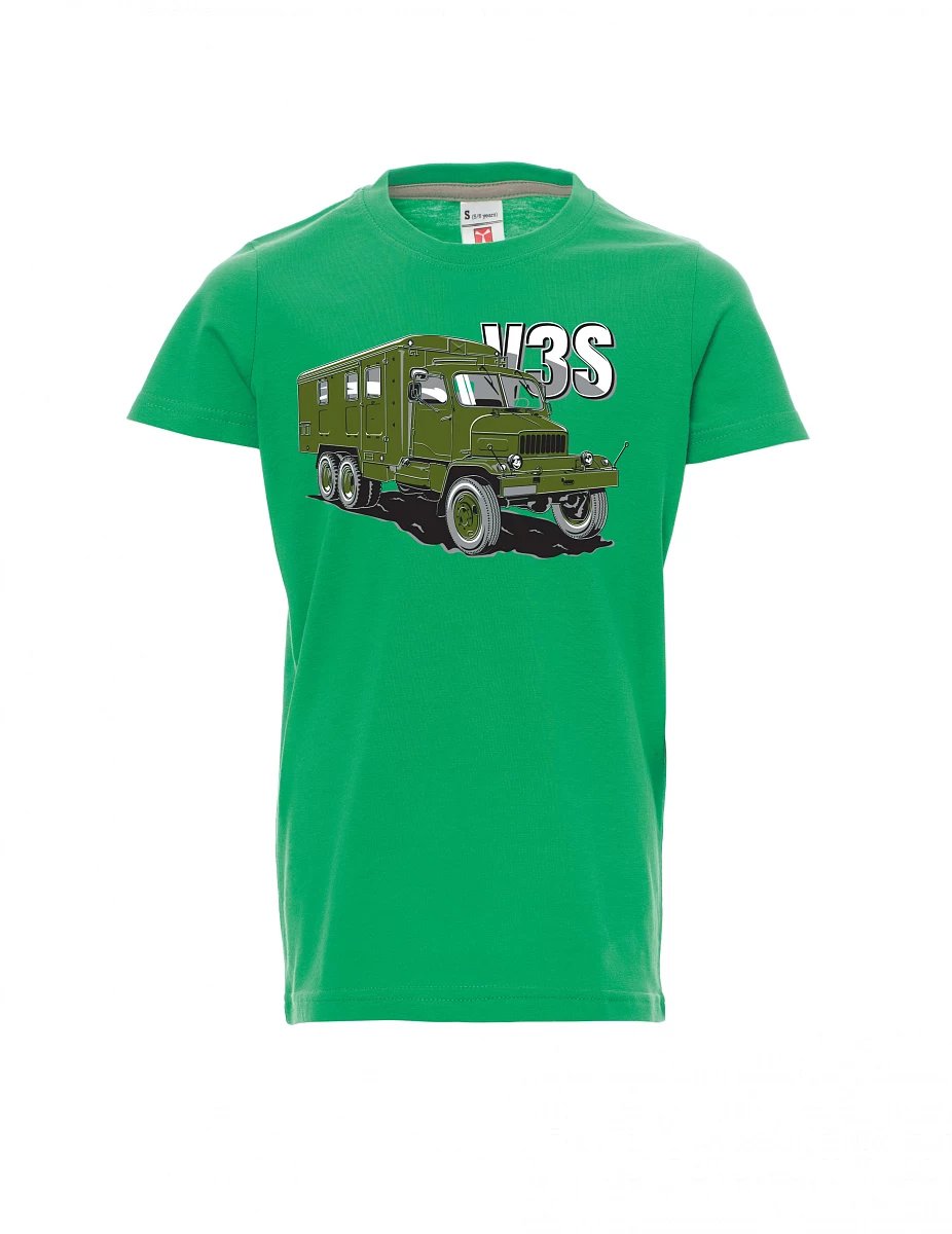 Dziecięcy t-shirt zielony Ciężarówka V3S  Gabinet