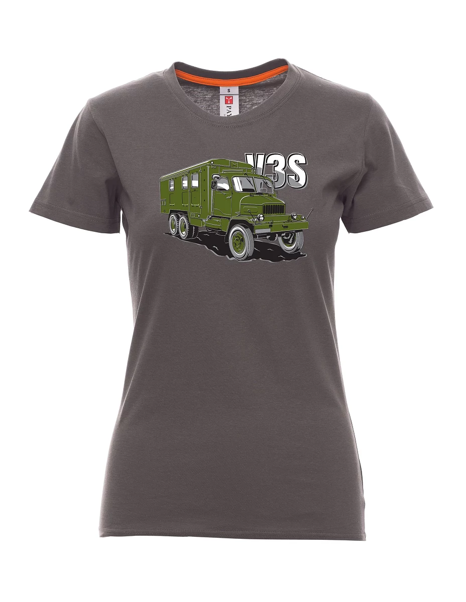 Damski t-shirt antracytowy Ciężarówka V3S  Gabinet