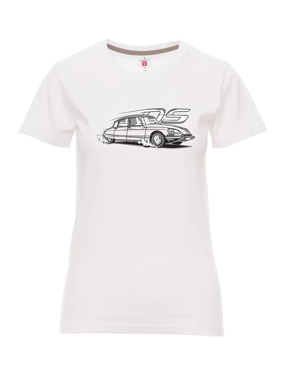 Damski t-shirt biały francuski weteran DS