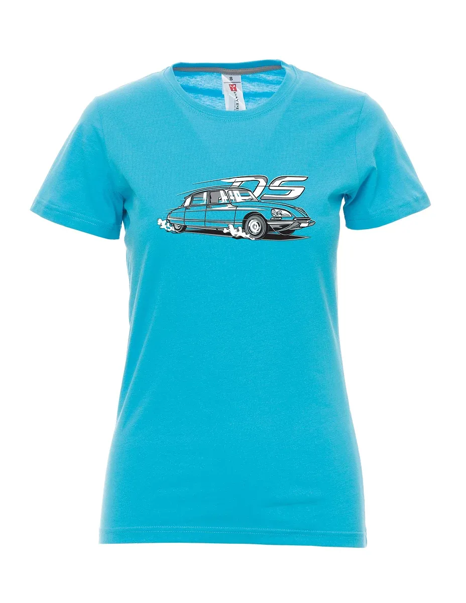 Damski t-shirt turkusowy francuski weteran DS