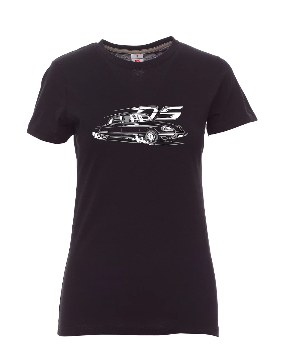 Damski t-shirt czarny francuski weteran DS