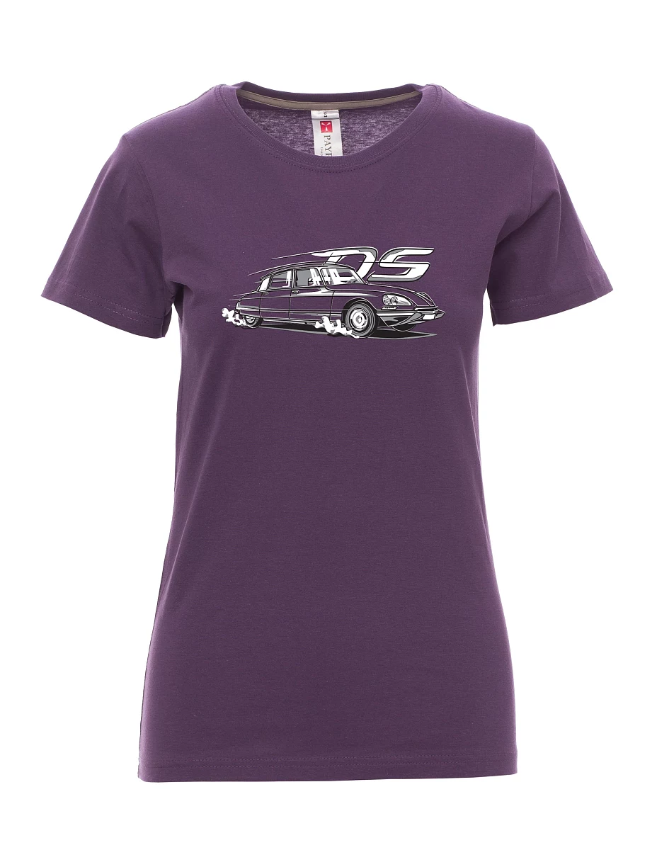 Damski t-shirt purpurowy francuski weteran DS