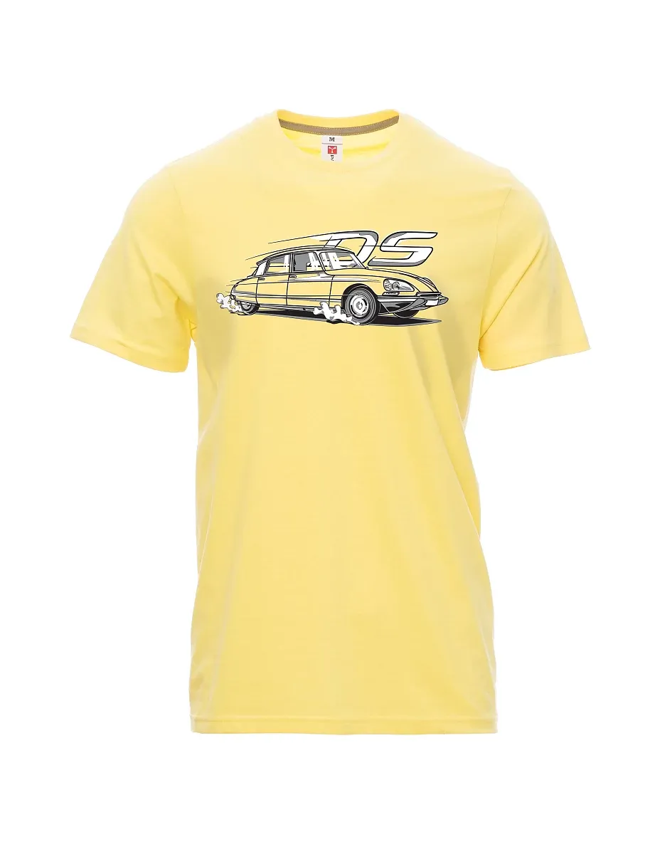 Męski t-shirt jasny zółty francuski weteran DS