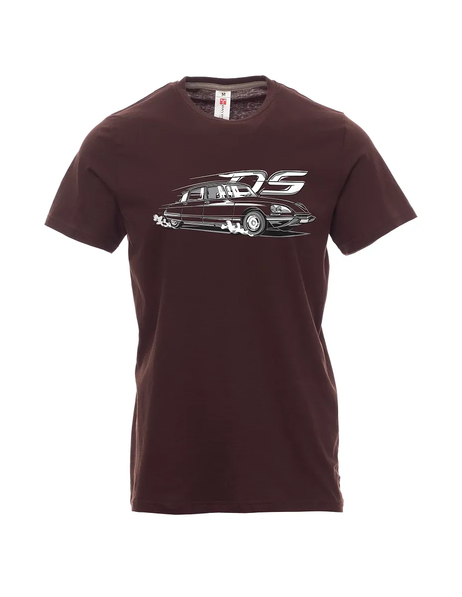 Męski t-shirt ciemny brąz francuski weteran DS