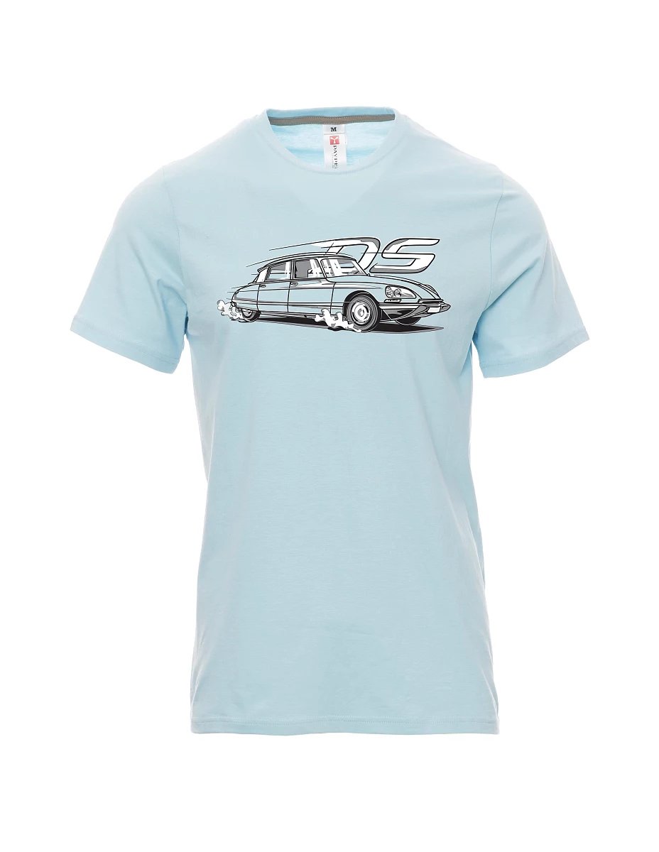 Męski t-shirt jasno niebieski francuski weteran DS