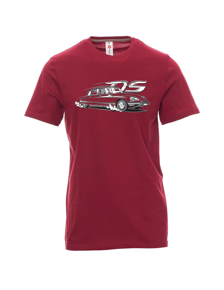 Męski t-shirt czerwony francuski weteran DS