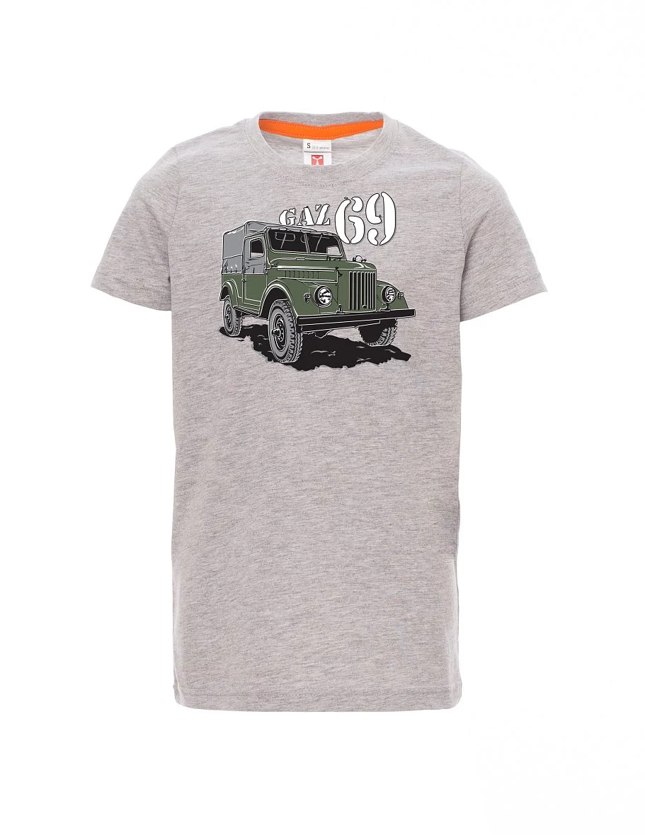 Dziecięcy t-shirt szary melange GAZ 69