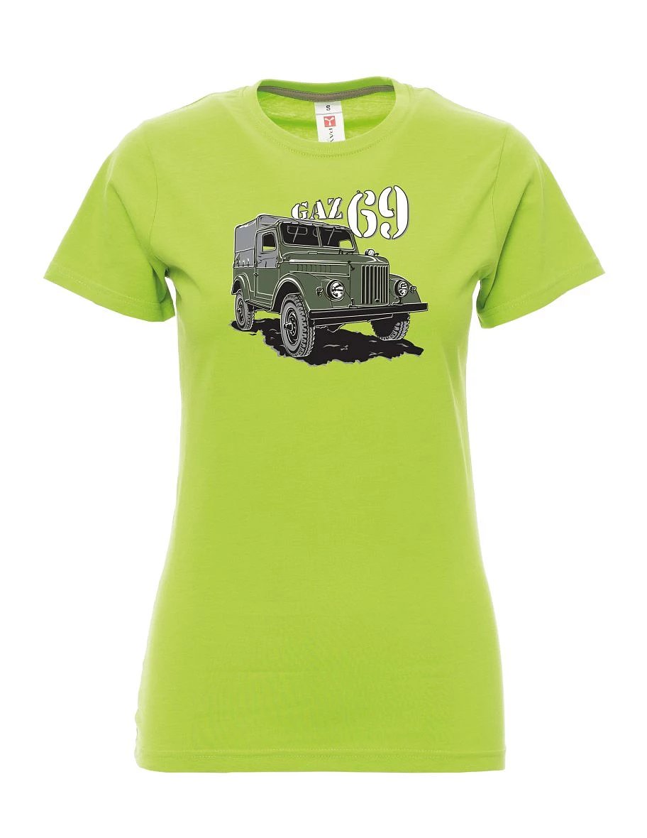 Damski t-shirt limetkowy GAZ 69