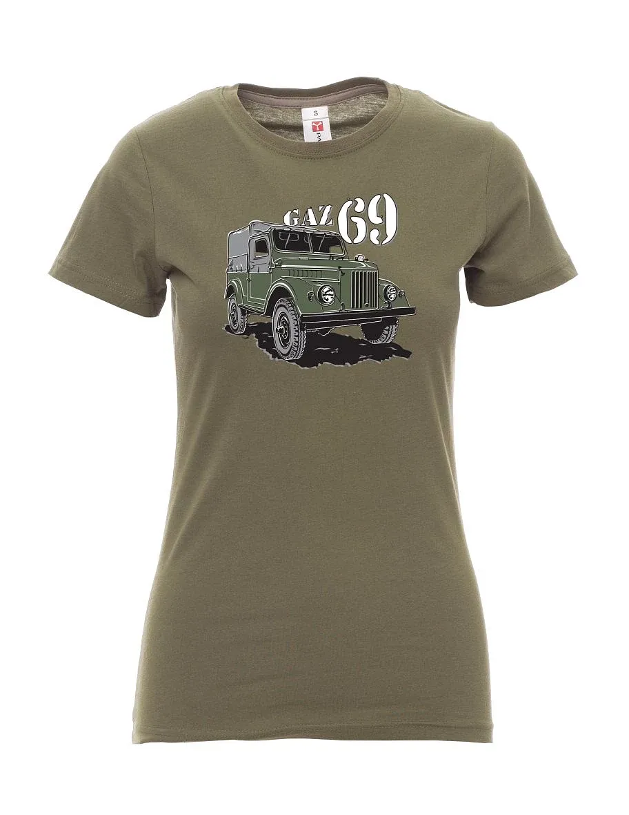 Damski t-shirt khaki GAZ 69