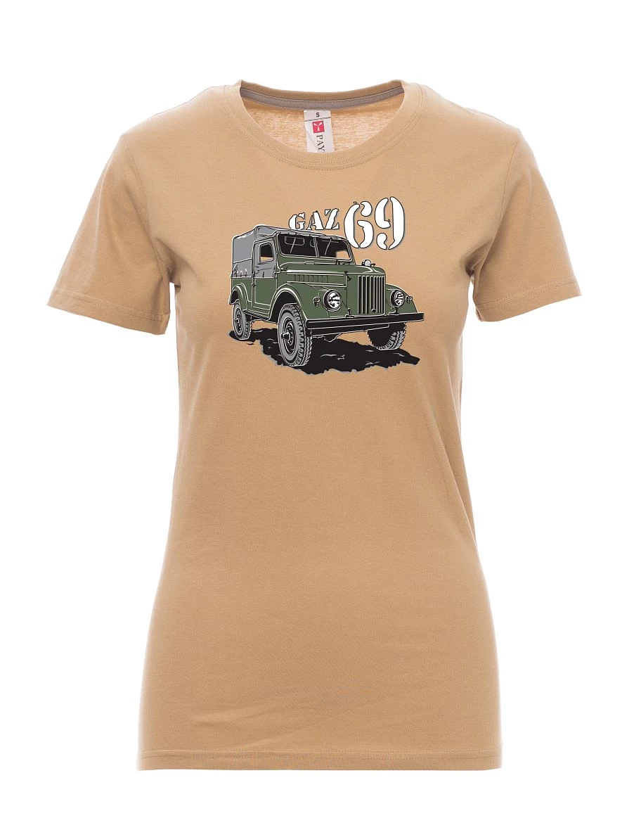 Damski t-shirt brązowy GAZ 69