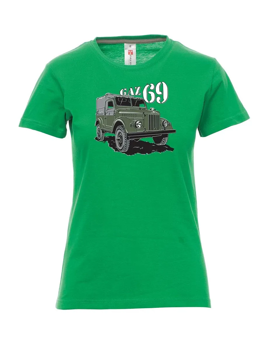 Damski t-shirt zielony GAZ 69
