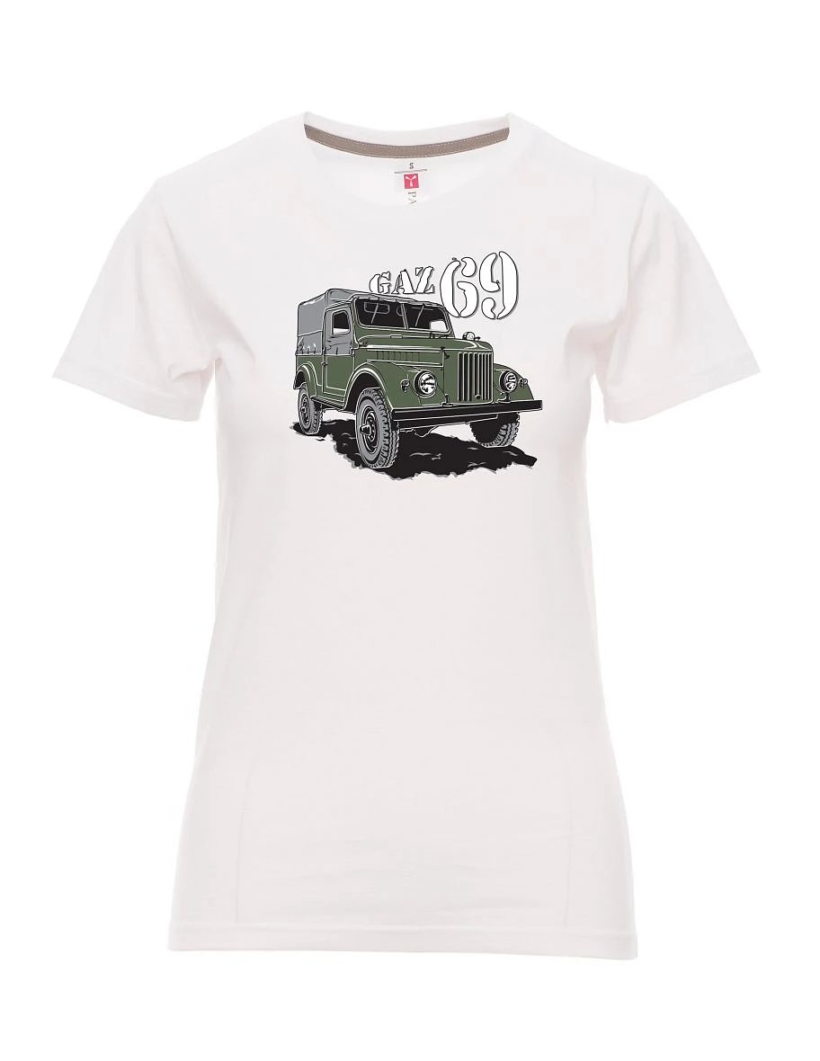 Damski t-shirt biały GAZ 69