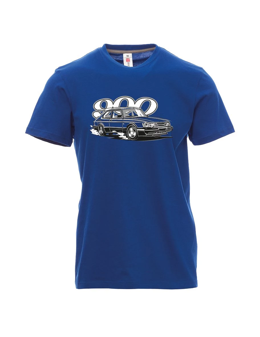 Męski t-shirt niebieski Saab 900