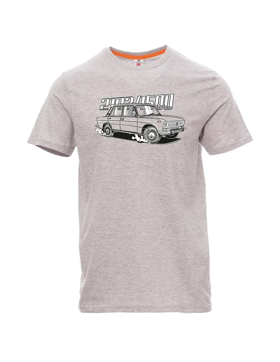 Męski t-shirt szary melanż Lada 2103 / VAZ 1500