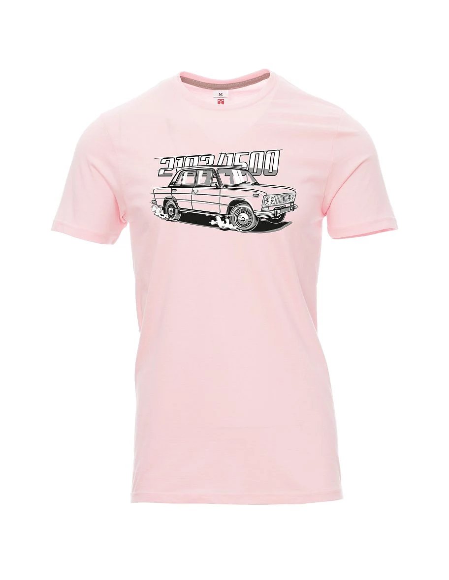 Męski t-shirt jasnoróżowy Lada 2103 / VAZ 1500