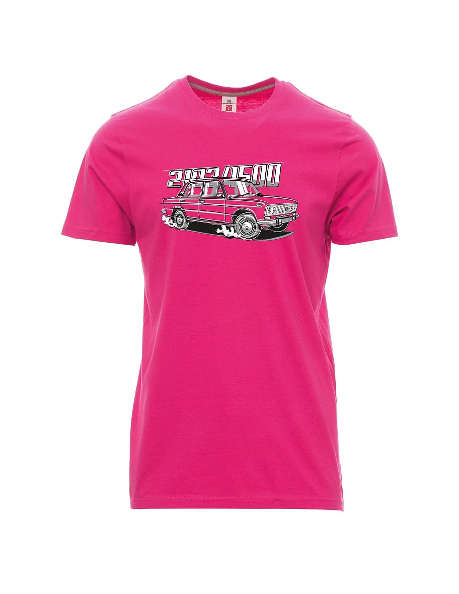 Męski t-shirt różowy Lada 2103 / VAZ 1500