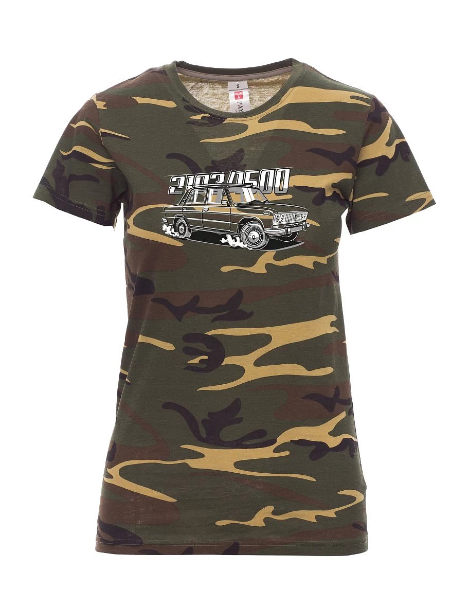 Damski t-shirt kamuflaży Lada 2103 / VAZ 1500