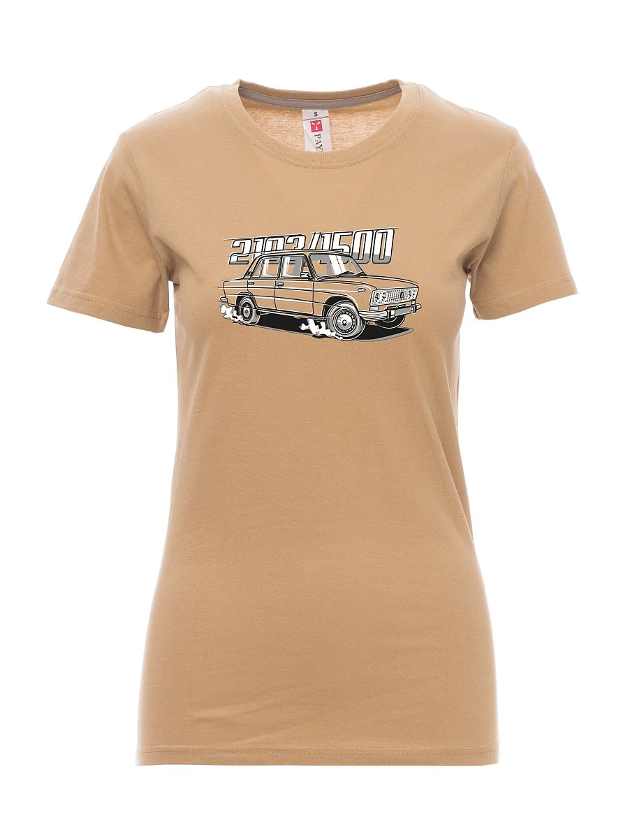 Damski t-shirt brązowy Lada 2103 / VAZ 1500