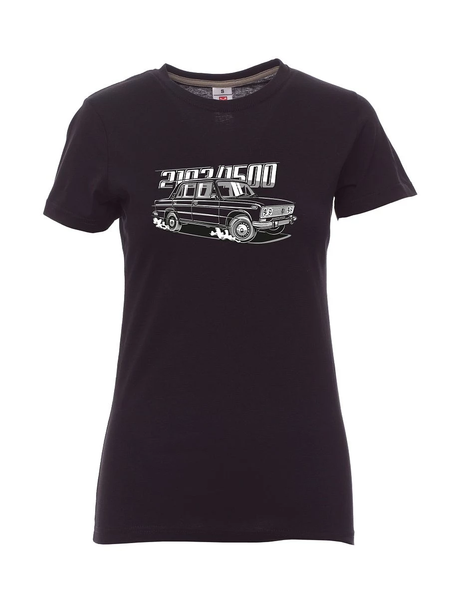 Damski t-shirt czarny Lada 2103 / VAZ 1500